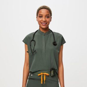 Rafaela™ Oversized Scrub Top in Moss